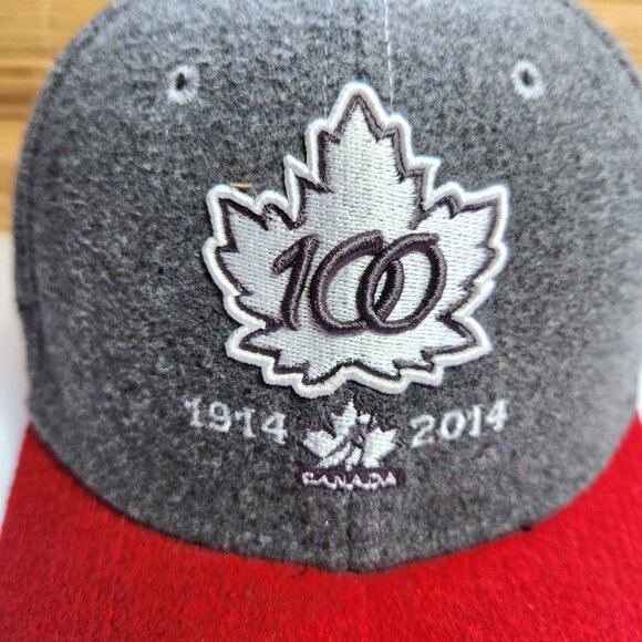 Team Canada 2015 Hat Adult Lg/XL Hockey 100th Anniversary New Era Poly Wool Warm - Picture 4 of 10